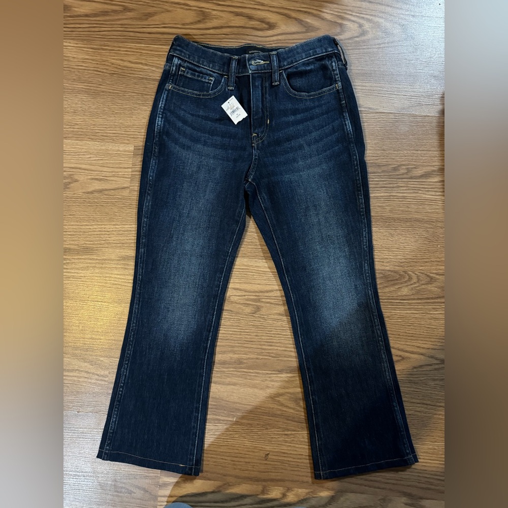 Banana Republic High Rise Crop Jeans petite 
Dark Blue Women's Jeans